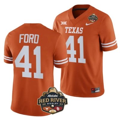 Texas Longhorns Jaylan Ford Jersey #41 2023 Allstate Red River Rivalry Orange Football