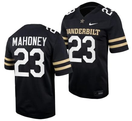 Vanderbilt Commodores Jaylen Mahoney Jersey Home College Football Black #23