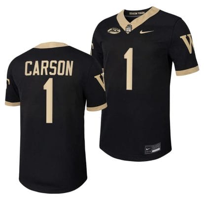 Wake Forest Demon Deacons Caelen Carson Jersey Home College Football Replica Black #1 10 Wake Forest Demon Deacons Caelen Carson Jersey Home College Football Replica Black #1