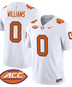 Antonio Williams Jersey #0 Clemson Tigers Vapor Limited Acc Patch College Football Stitched White