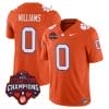 Antonio Williams Jersey #0 Clemson Tigers Vapor Limited Champions Patch College Football Stitched Orange