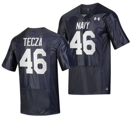 Alex Tecza Jersey #46 Navy Midshipmen Silent Service Replica College Football Navy 10 Alex Tecza Jersey #46 Navy Midshipmen Silent Service Replica College Football Navy