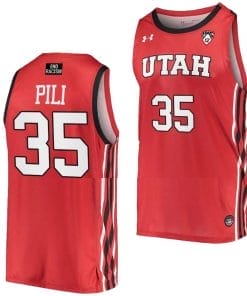 Alissa Pili Jersey #35 Utah Utes College Basketball Red