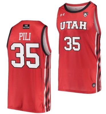 Alissa Pili Jersey #35 Utah Utes College Basketball Red