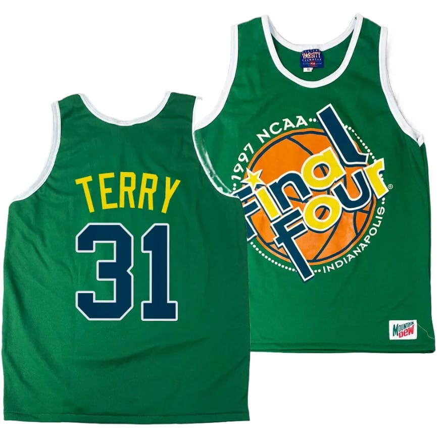 Arizona Wildcats Jason Terry Jersey #31 1997 NCAA Champions Final Four Green 1 Arizona Wildcats Jason Terry Jersey #31 1997 NCAA Champions Final Four Green