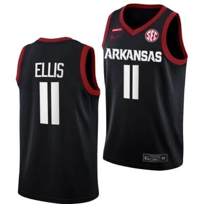Arkansas Razorbacks El Ellis Jersey #3 College Basketball Black