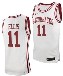 Arkansas Razorbacks El Ellis Jersey #3 College Basketball White