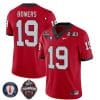 Brock Bowers Jersey #19 Georgia Bulldogs Football 2023 Champions and Vince Dooley Patch Red All Stitched 6 Brock Bowers Jersey #19 Georgia Bulldogs Football 2023 Champions and Vince Dooley Patch Red All Stitched