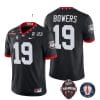 Brock Bowers Jersey #19 Georgia Bulldogs Football 2023 Champions and Vince Dooley Patch Black All Stitched 6 Brock Bowers Jersey #19 Georgia Bulldogs Football 2023 Champions and Vince Dooley Patch Black All Stitched
