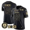 Brock Bowers Jersey #19 Georgia Bulldogs Football Black Gold All Stitched