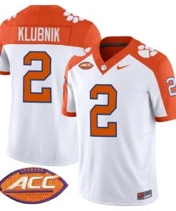 Cade Klubnik Jersey #2 Clemson Tigers Vapor Limited Acc Patch College Football Stitched Inverted