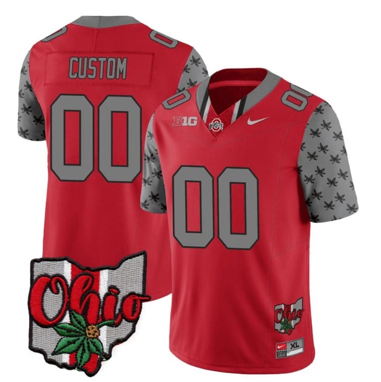Custom Ohio State Buckeyes Jersey Name and Number College Football 2023 Stitched Alternate Red 1 Custom Ohio State Buckeyes Jersey Name and Number College Football 2023 Stitched Alternate Red