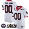 Custom Georgia Bulldogs Jersey Name and Number Football 2023 Vince Dooley Patch Regular White All Stitched