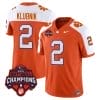 Cade Klubnik Jersey #2 Clemson Tigers Vapor Limited Champions Patch College Football Stitched Alternate 4 Cade Klubnik Jersey #2 Clemson Tigers Vapor Limited Champions Patch College Football Stitched Alternate