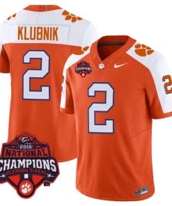 Cade Klubnik Jersey #2 Clemson Tigers Vapor Limited Champions Patch College Football Stitched Alternate