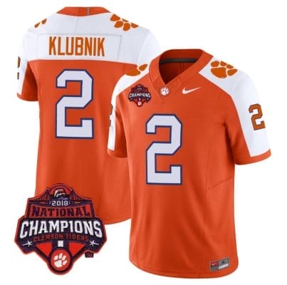 Cade Klubnik Jersey #2 Clemson Tigers Vapor Limited Champions Patch College Football Stitched Alternate
