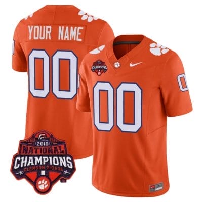 Custom Clemson Tigers Jersey Name and Number Vapor Limited College Football Stitched Orange