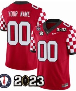 Custom Georgia Bulldogs Jersey Name and Number Football 2023 Vince Dooley Patch Red All Stitched