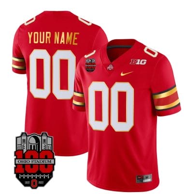 Custom Ohio State Buckeyes Jersey Name and Number College Football Stitched Gold Trim Scarlet 8 Custom Ohio State Buckeyes Jersey Name and Number College Football Stitched Gold Trim Scarlet