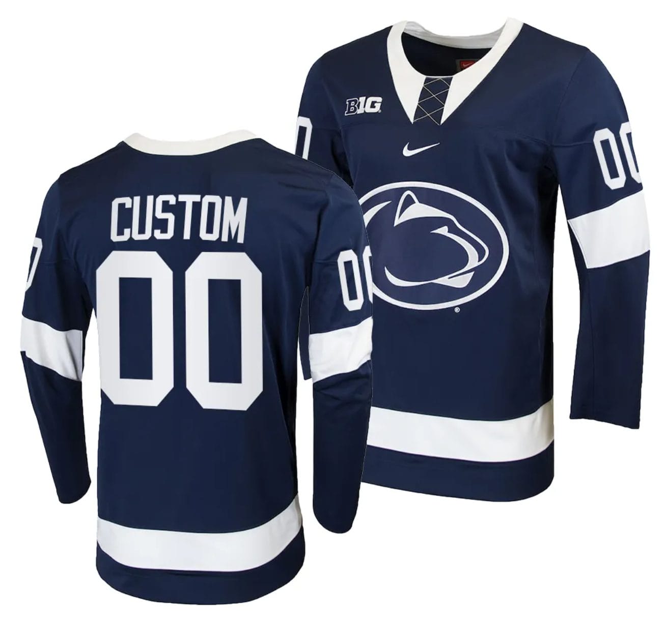 Custom Penn State Jersey Name and Number Navy College Hockey Replica 2023-24 1 Custom Penn State Jersey Name and Number Navy College Hockey Replica 2023-24