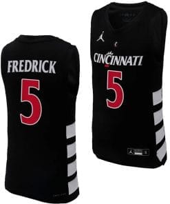 CJ Fredrick Jersey #5 Cincinnati Bearcats College Basketball Replica 2023-24 Black