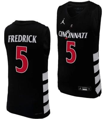 CJ Fredrick Jersey #5 Cincinnati Bearcats College Basketball Replica 2023-24 Black