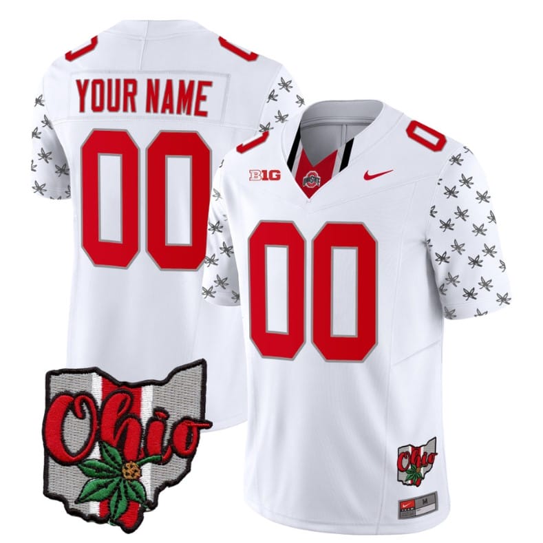 Custom Ohio State Buckeyes Jersey Name and Number College Football 2023 Stitched Alternate White Limited 1 Custom Ohio State Buckeyes Jersey Name and Number College Football 2023 Stitched Alternate White Limited