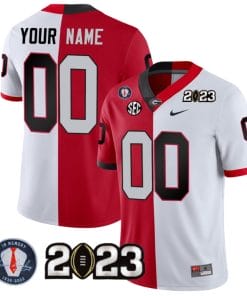 Custom Georgia Bulldogs Jersey Name and Number Football 2023 Vince Dooley Patch Split All Stitched