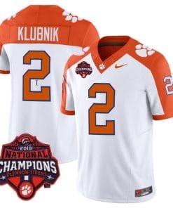 Cade Klubnik Jersey #2 Clemson Tigers Vapor Limited Champions Patch College Football Stitched Inverted