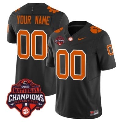 Custom Clemson Tigers Jersey Name and Number Vapor Limited College Football Stitched Black 8 Custom Clemson Tigers Jersey Name and Number Vapor Limited College Football Stitched Black