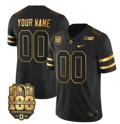 Custom Ohio State Buckeyes Jersey Name and Number College Football Stitched Black Gold