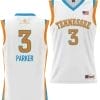 Candace Parker Jersey #3 Tennessee Lady Vols Alumni College Basketball White Uniform