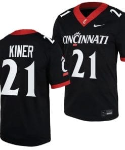Cincinnati Bearcats Corey Kiner Jersey #21 Black 2023 Replica College Football