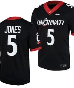 Cincinnati Bearcats Emory Jones Jersey #5 Black 2023 Replica College Football
