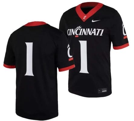 Cincinnati Bearcats Jersey #1 Black 2023 Replica College Football 10 Cincinnati Bearcats Jersey #1 Black 2023 Replica College Football