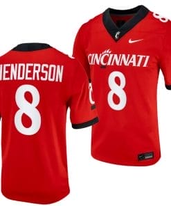 Cincinnati Bearcats Xzavier Henderson Jersey #8 Red 2023 Alternate College Football