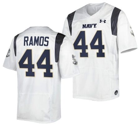 Colin Ramos Jersey #44 Navy Midshipmen Premier Replica College Football White 10 Colin Ramos Jersey #44 Navy Midshipmen Premier Replica College Football White
