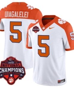 DJ Uiagalelei Jersey #5 Clemson Tigers Vapor Limited Champions Patch College Football Stitched Inverted