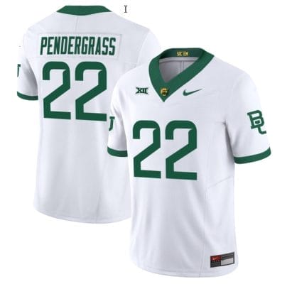 Dawson Pendergrass Jersey #22 Baylor Bears Vapor Limited College Football All Stitched White