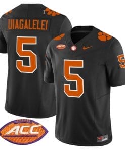 DJ Uiagalelei Jersey #5 Clemson Tigers Vapor Limited Acc Patch College Football Stitched Black