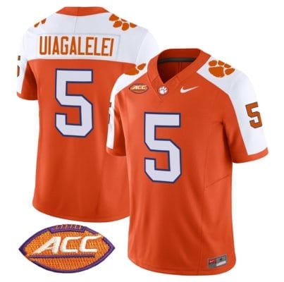 DJ Uiagalelei Jersey #5 Clemson Tigers Vapor Limited Acc Patch College Football Stitched Alternate
