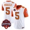 DJ Uiagalelei Jersey #5 Clemson Tigers Vapor Limited Champions Patch College Football Stitched Orange Sleeves 5 DJ Uiagalelei Jersey #5 Clemson Tigers Vapor Limited Champions Patch College Football Stitched Orange Sleeves