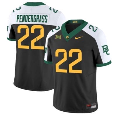 Dawson Pendergrass Jersey #22 Baylor Bears Vapor Limited College Football All Stitched Black Alternate