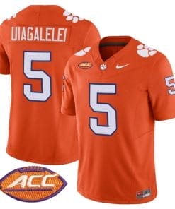 DJ Uiagalelei Jersey #5 Clemson Tigers Vapor Limited Acc Patch College Football Stitched Orange