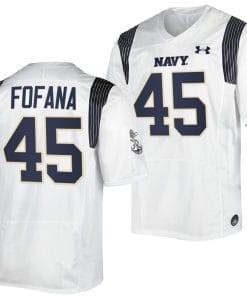 Daba Fofana Jersey #45 Navy Midshipmen Premier Replica College Football White