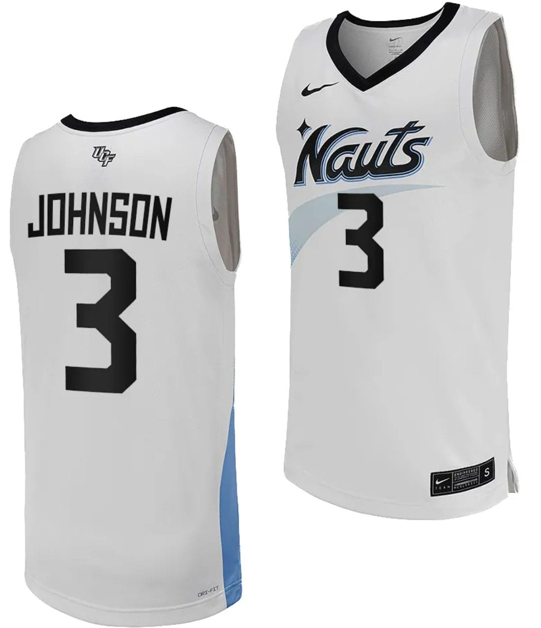 Darius Johnson Jersey #3 UCF Knights Replica College Basketball White Uniform 1 Darius Johnson Jersey #3 UCF Knights Replica College Basketball White Uniform