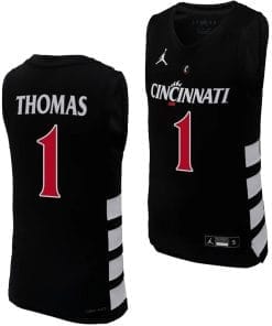 Day Day Thomas Jersey #1 Cincinnati Bearcats College Basketball Replica 2023-24 Black