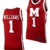 Ibn Williams Jersey #1 Morehouse College Tigers Replica Basketball Uniform Maroon 4 Ibn Williams Jersey #1 Morehouse College Tigers Replica Basketball Uniform Maroon