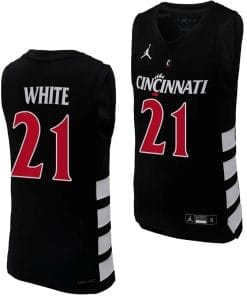 James White Jersey #21 Cincinnati Bearcats College Basketball Replica 2023-24 Black
