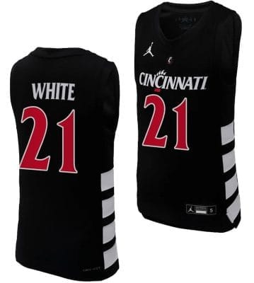 James White Jersey #21 Cincinnati Bearcats College Basketball Replica 2023-24 Black 8 James White Jersey #21 Cincinnati Bearcats College Basketball Replica 2023-24 Black